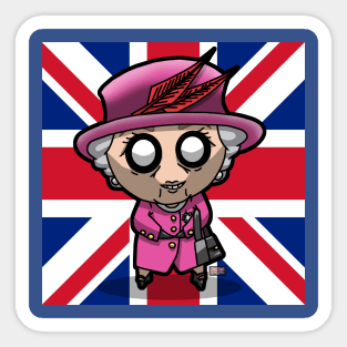 The Queen Chibi (Union Jack) Sticker